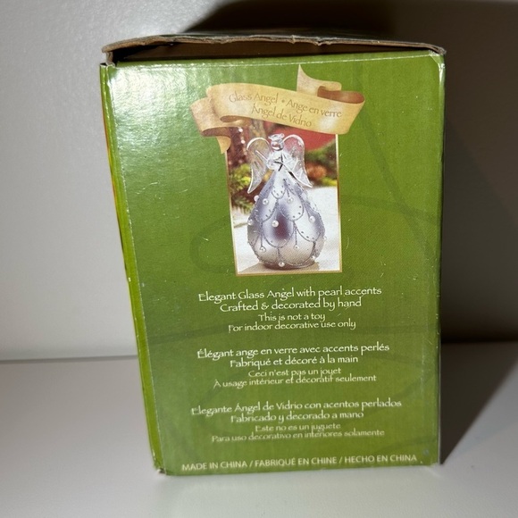 NIB  vintage Glass Angel with pearl ornament - Picture 2 of 6